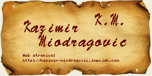 Kazimir Miodragović vizit kartica
